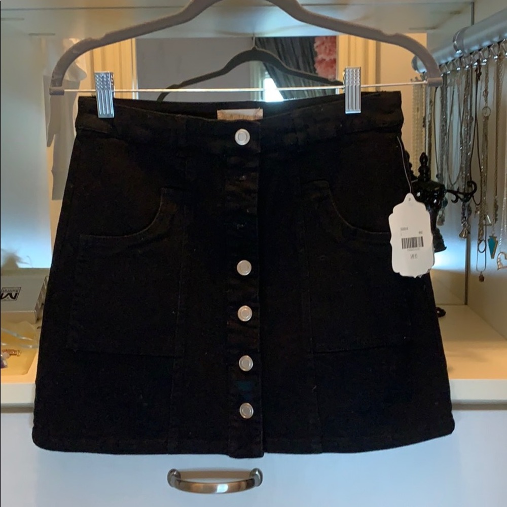 Altar’d State Black denim skirt